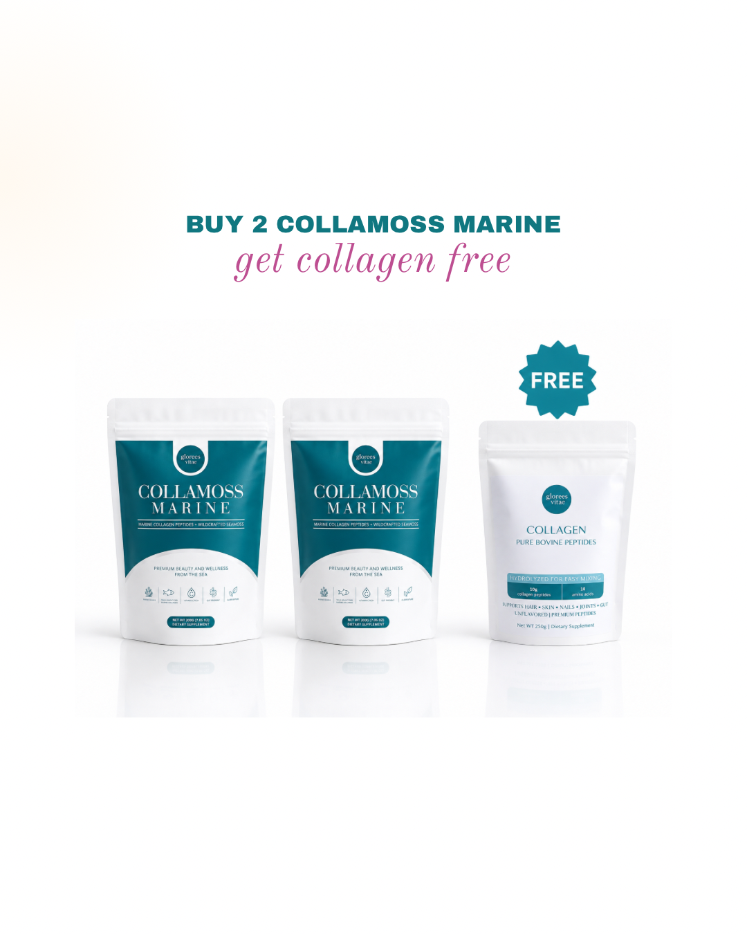 2x200g Marine CollaMoss Powder Bundle